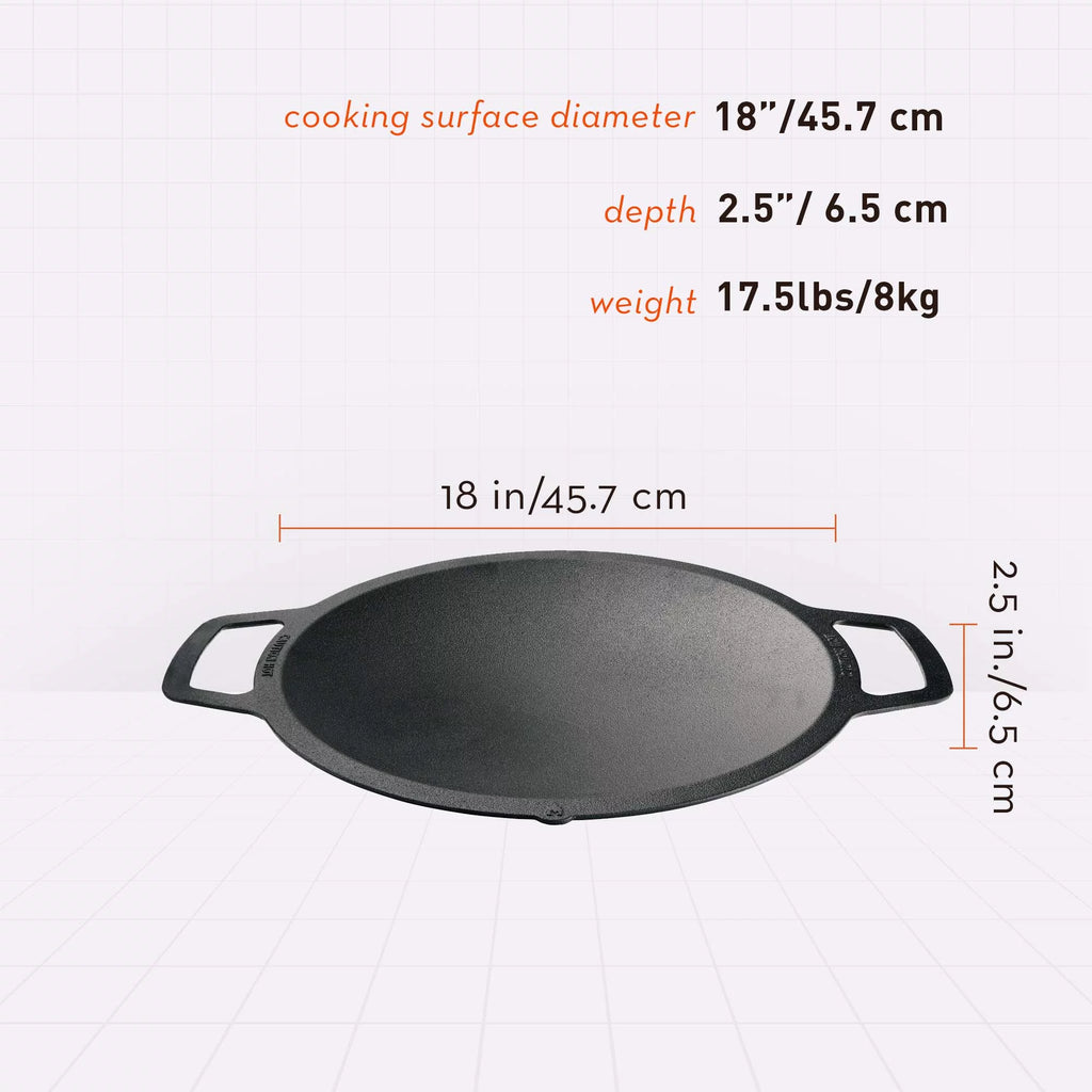 Cast Iron Wok Top for Fire Pit, 18 Inch Stir Fry Pan A942