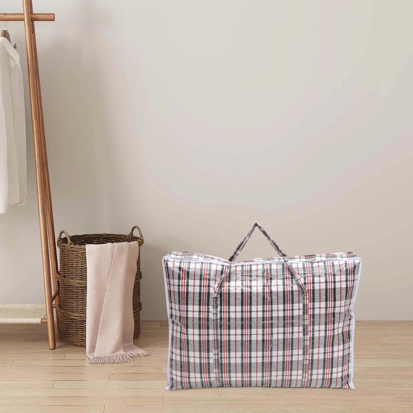 Clothes Storage Bag Basket Large Travel Black M85980