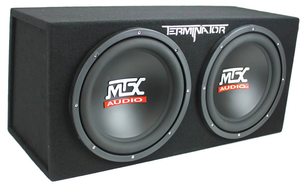 12" 1200W Dual Loaded Car Subwoofers with Box and 1500W Amp Kit T57089