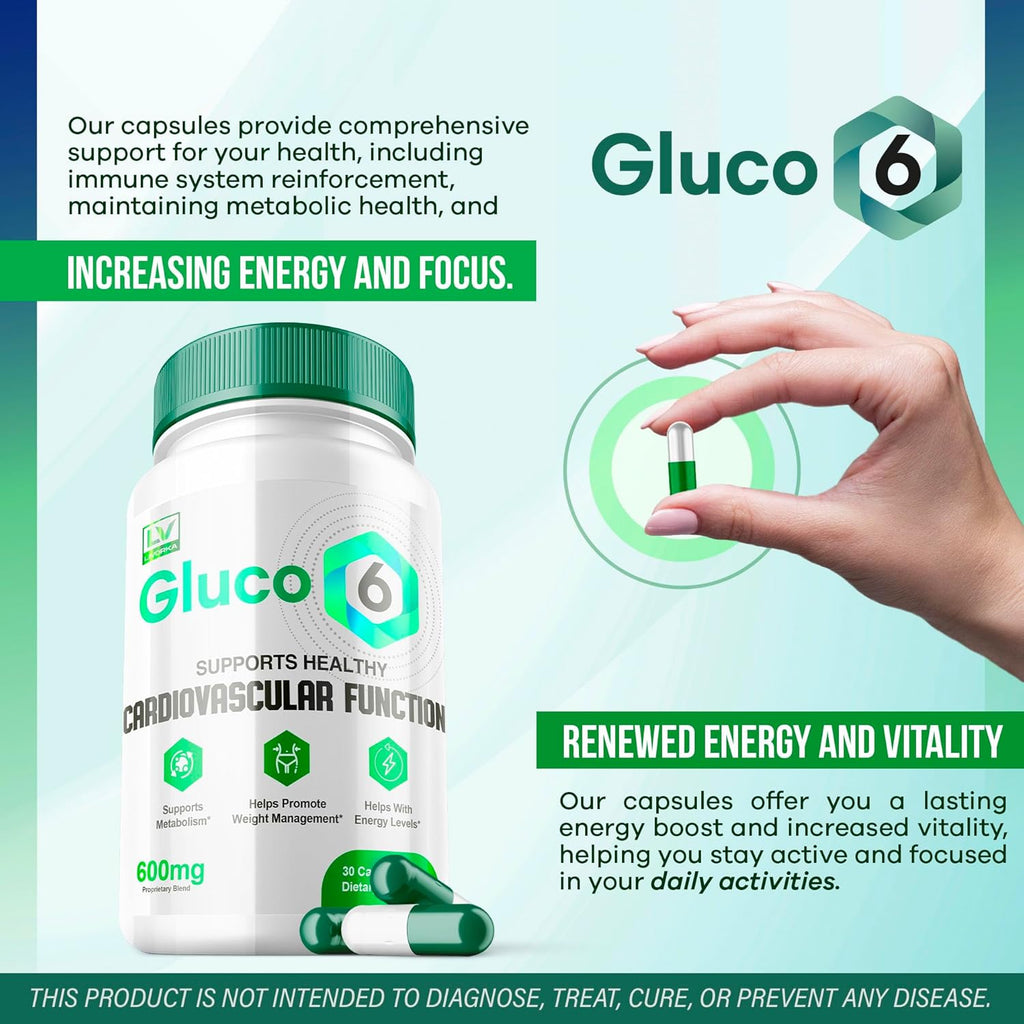 Gluco 6 Blood Support Capsules, 90 Count W89589
