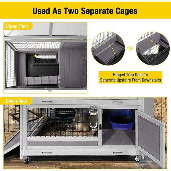 Outdoor Rabbit Hutch Bunny Cage T736