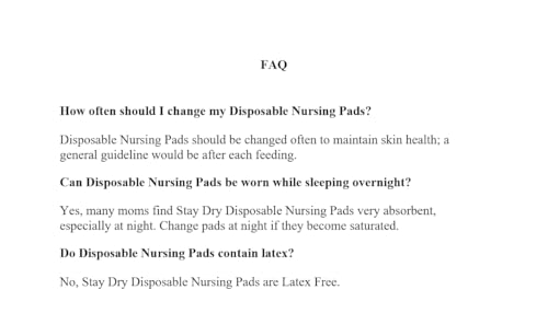 Disposable Nursing Pads, Super Absorbent Breast Pads, 100 Count C472