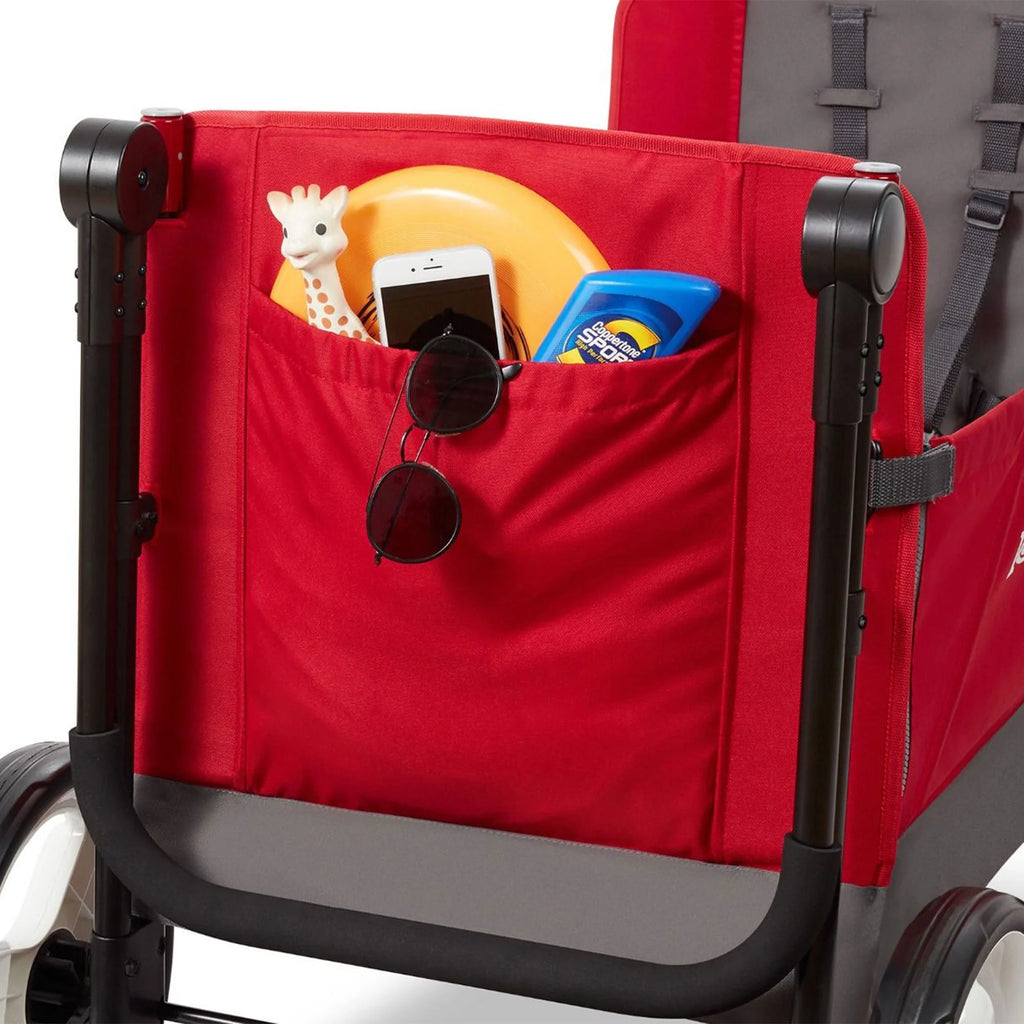 Convertible Stroll N Wagon with Pull & Push Handle, Red/Black T153