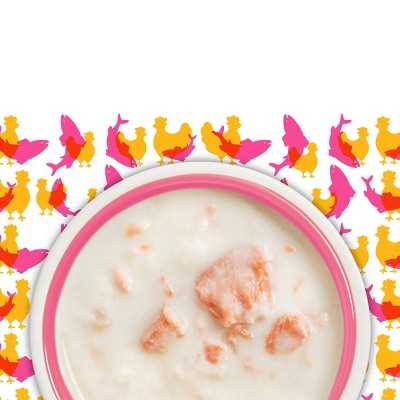 Lickable Cat Food Topper with Salmon and Chicken Broth V69012