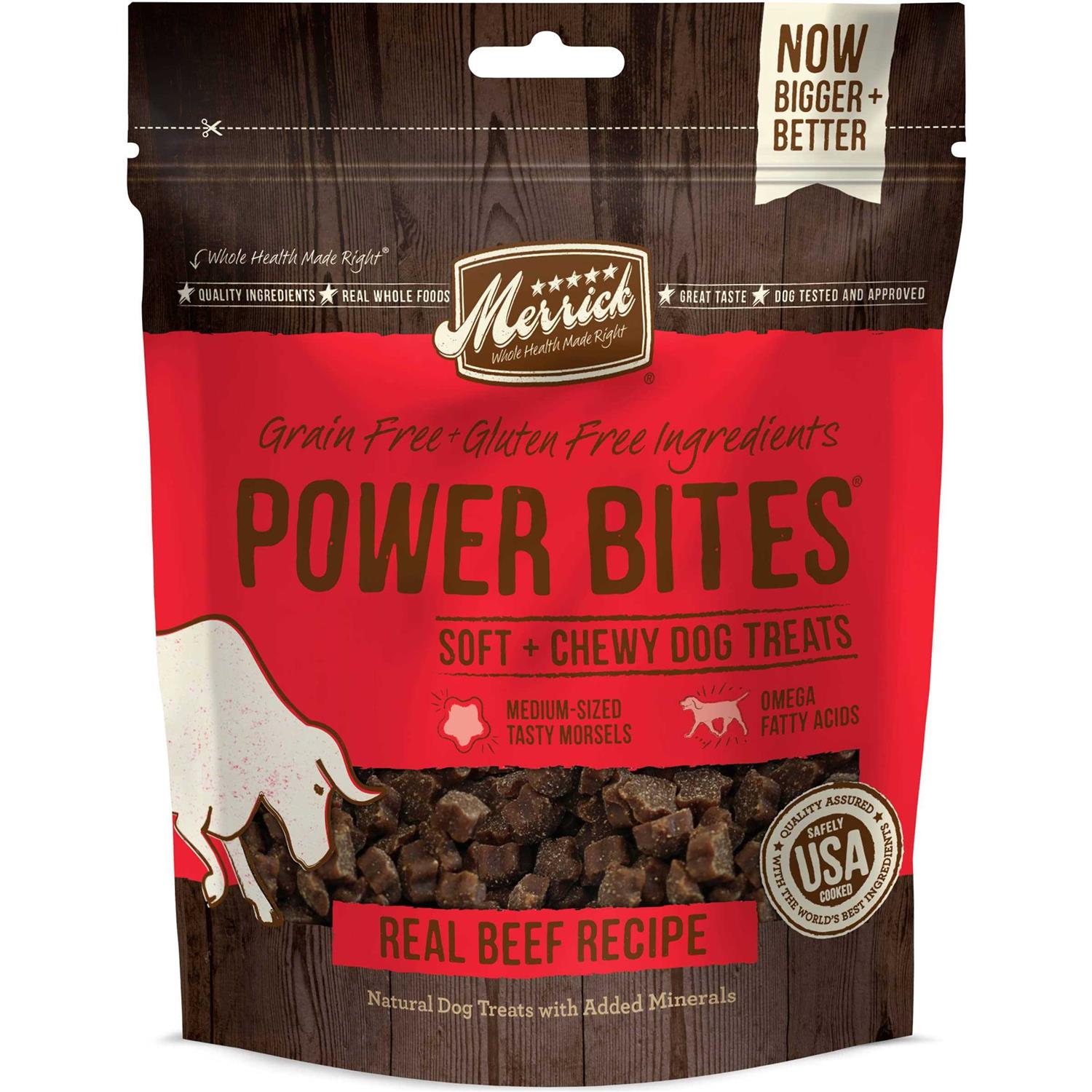 Real Beef Power Bites Dog Treats W8558
