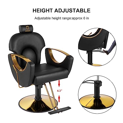 Pink Hydraulic Reclining Barber Salon Chair C219119