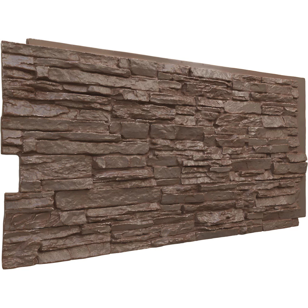 Stacked Stone Faux Siding Panel, Autumn Bronze O5784
