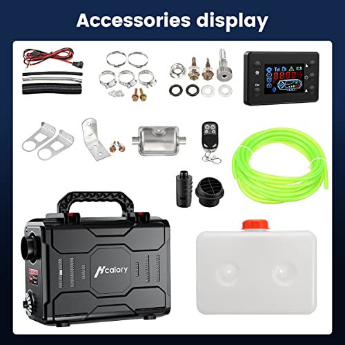 12V Portable Diesel Air Heater, 5KW All-in-One with Bluetooth and LCD Monitor for Car Truck Boat RV N1737