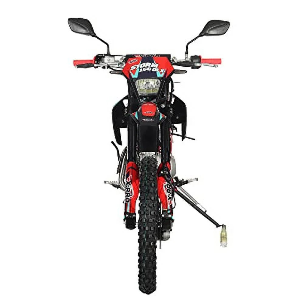 150cc Gas Pit Dirt Bike with Lights, 4-Speed Manual, 19"/16" Tires V5877