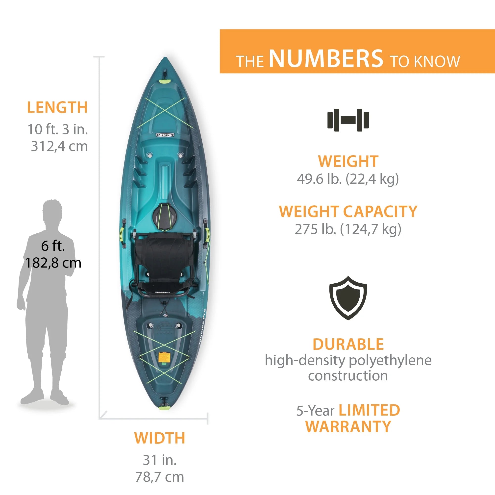 Sit-on-Top Kayak 10 ft Y240