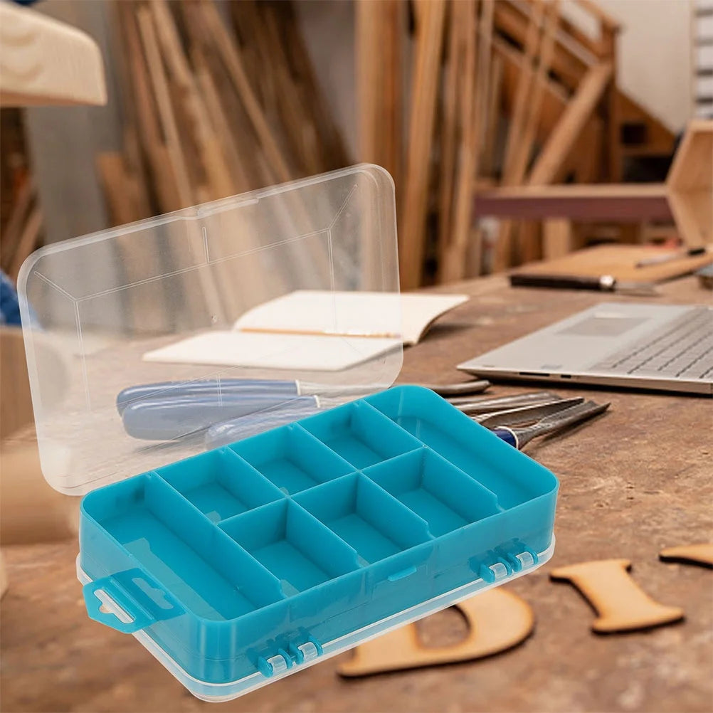 Plastic Small Parts Storage Box with Lid, 2 Pack A6458