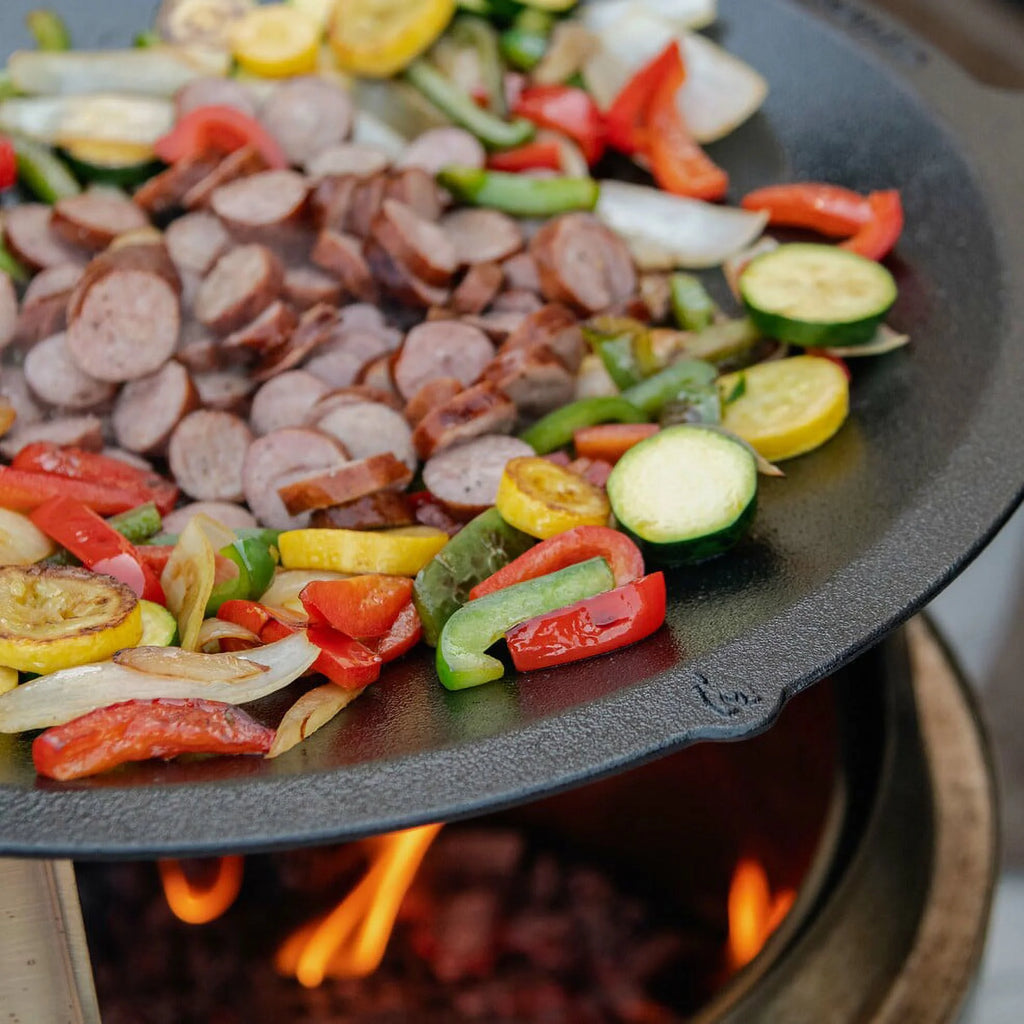 Cast Iron Wok Top for Fire Pit, 18 Inch Stir Fry Pan A942